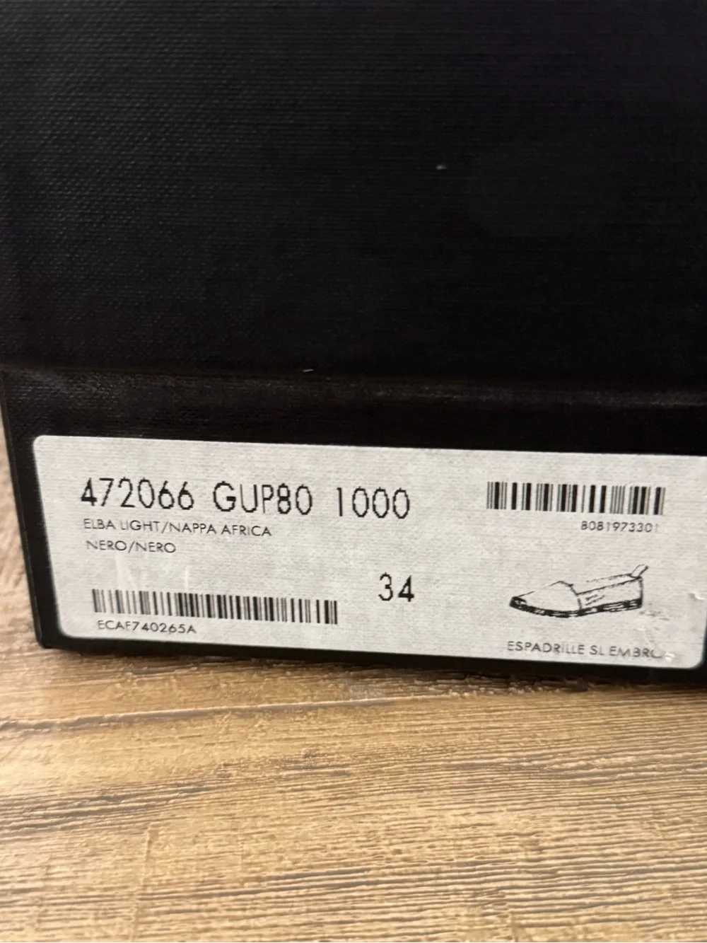 Authentic Saint Laurent Black Canvas Espadrilles sz 34